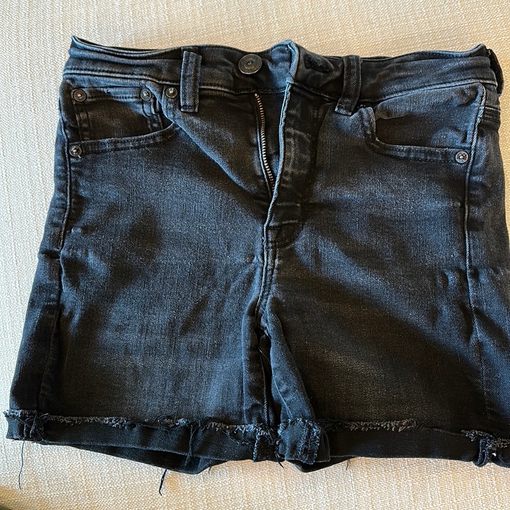 American Eagle black denim cutoff jean shorts
